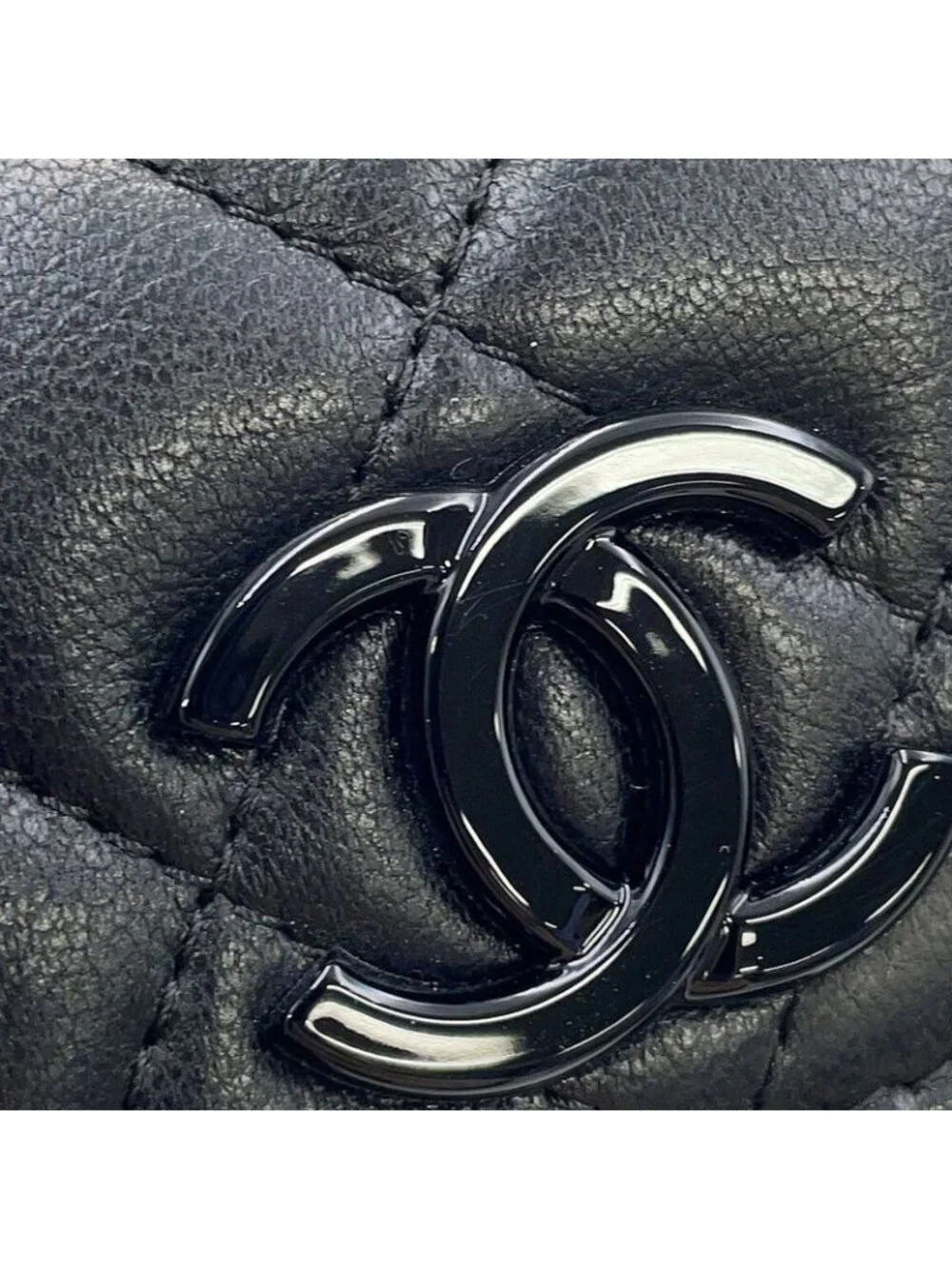 Chanel Belt Bag CC Logo Quilted Mini Chain Lambskin Black Multicolor - Picture 9 of 10